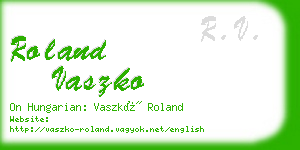 roland vaszko business card